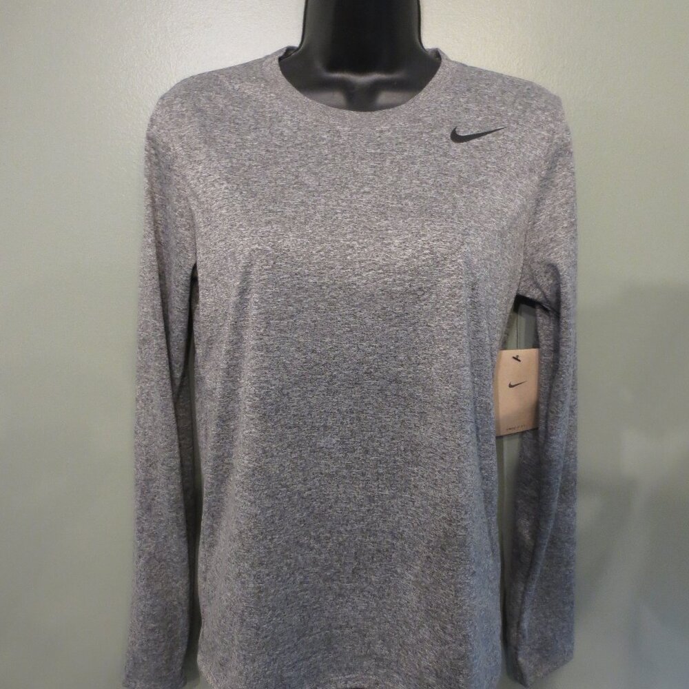 The Nike Tee Women's Long Sleeve Shirt - Gray DV7311-091 Sizes: XS to XXL NWT